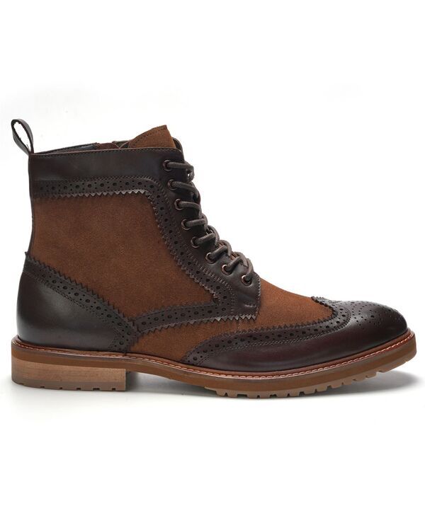 アンソニー ヴィア メンズ シューズ ブーツ・レインブーツ ウィングチップ レース Anthony Veer A Veer Mens Langston Wingtip LaceUp Boots BRO
