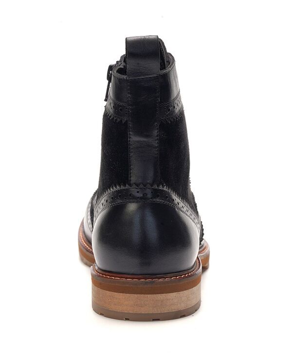アンソニー ヴィア メンズ シューズ ブーツ・レインブーツ ウィングチップ レース Anthony Veer A Veer Mens Langston Wingtip LaceUp Boots BLA