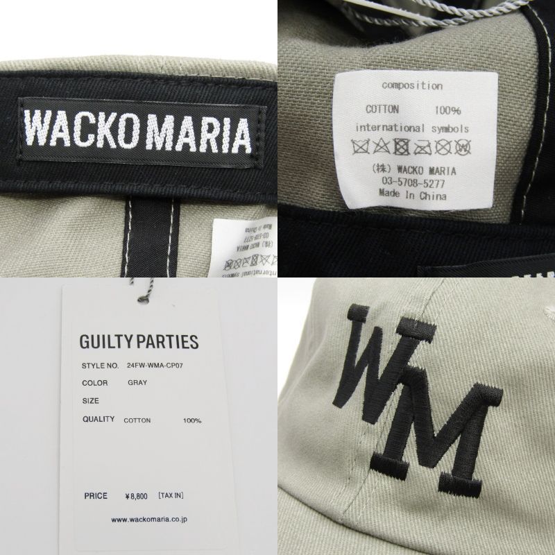 美品 WACKO MARIA ワコマリア 6パネルキャップ 24FW-WMA-CP07 6 PANEL