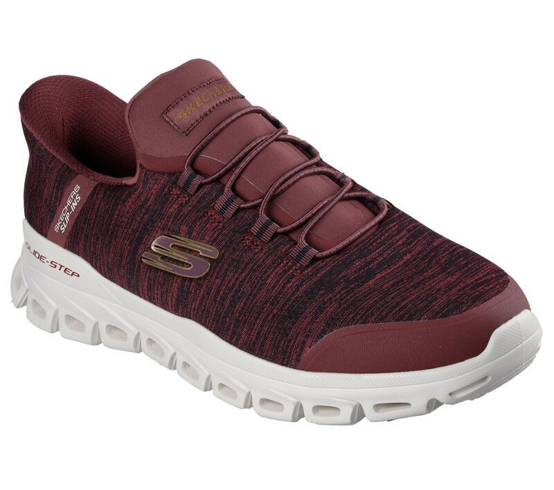 スケッチャーズ レディース シューズ スニーカー Skechers Hands Free Slipins GlideStep Menshoes Burgundy バーガンディ