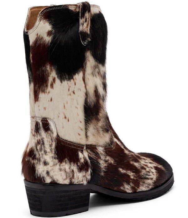 マークノーラン メンズ シューズ ブーツ・レインブーツ プリント Marc Nolan Mensawyer Cow Print Pony Hair Cowboy Boots Dark Horse