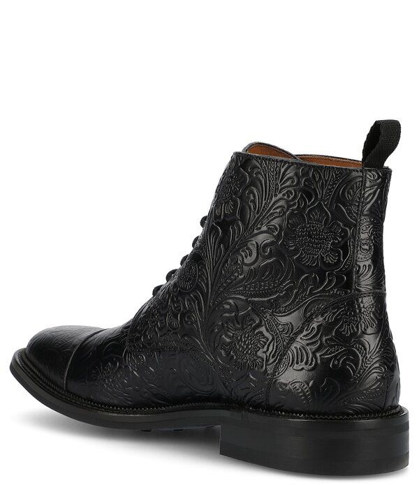タフト メンズ シューズ ブーツ・レインブーツ フラワー柄 キャップ レザー フラワー Taft Mens Rome Floral Embossed Leather Cap Toe Boots Noi タフト メンズ シューズ ブーツ・レインブーツ フラワー柄 キャップ レザー フラワー Taft Mens Rome Floral Embossed Leather Cap Toe Boots Noi