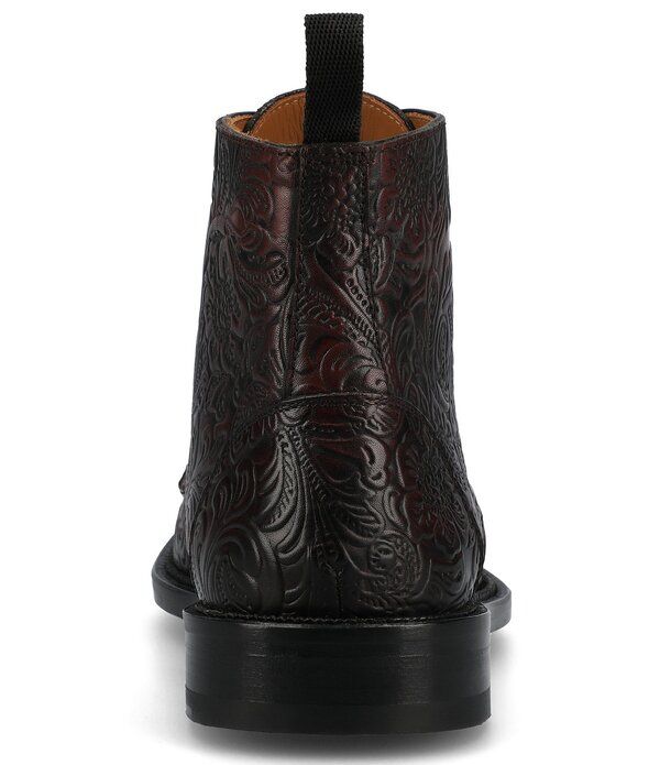 タフト メンズ シューズ ブーツ・レインブーツ フラワー柄 キャップ レザー フラワー Taft Mens Rome Floral Embossed Leather Cap Toe Boots Mor タフト メンズ シューズ ブーツ・レインブーツ フラワー柄 キャップ レザー フラワー Taft Mens Rome Floral Embossed Leather Cap Toe Boots Mor