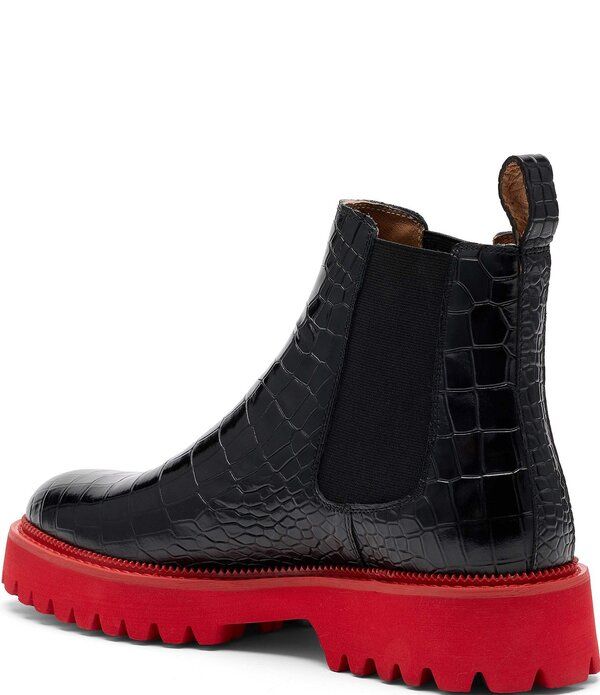 マークノーラン メンズ シューズ ブーツ・レインブーツ チェルシーブーツ チェルシー レザー Marc Nolan Mens Dax Croco Embossed Leather Chelsea Bo マークノーラン メンズ シューズ ブーツ・レインブーツ チェルシーブーツ チェルシー レザー Marc Nolan Mens Dax Croco Embossed Leather Chelsea Bo