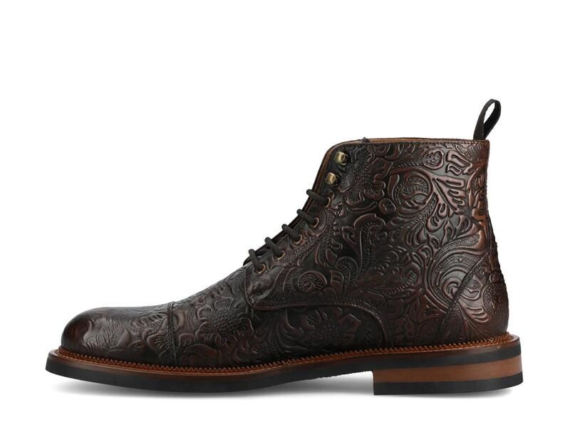 タフト メンズ シューズ ブーツ・レインブーツ TAFTRome Boot Dark Brown Floral Embossed ブラウン タフト メンズ シューズ ブーツ・レインブーツ TAFTRome Boot Dark Brown Floral Embossed ブラウン
