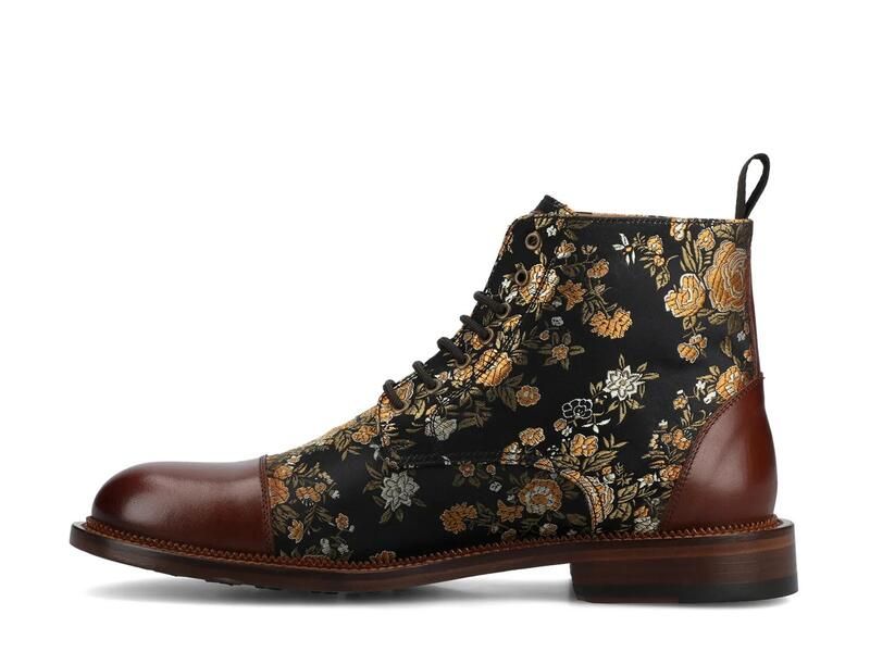 タフト メンズ シューズ ブーツ・レインブーツ キャップ TAFTJack Cap Toe Boot Eden BlackBrown Floral Print ブラック タフト メンズ シューズ ブーツ・レインブーツ キャップ TAFTJack Cap Toe Boot Eden BlackBrown Floral Print ブラック