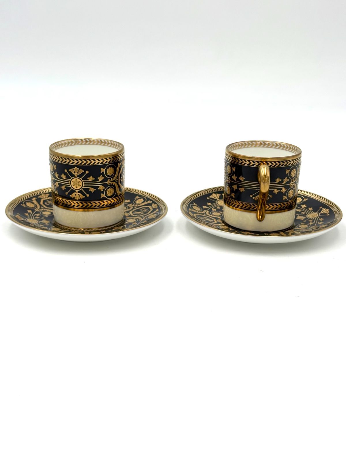 【希少】未使用保管品　ウェッジウッド　WEDGWOOD　アストバリー　ブラック　デミタス　カップ＆ソーサー　2客セット