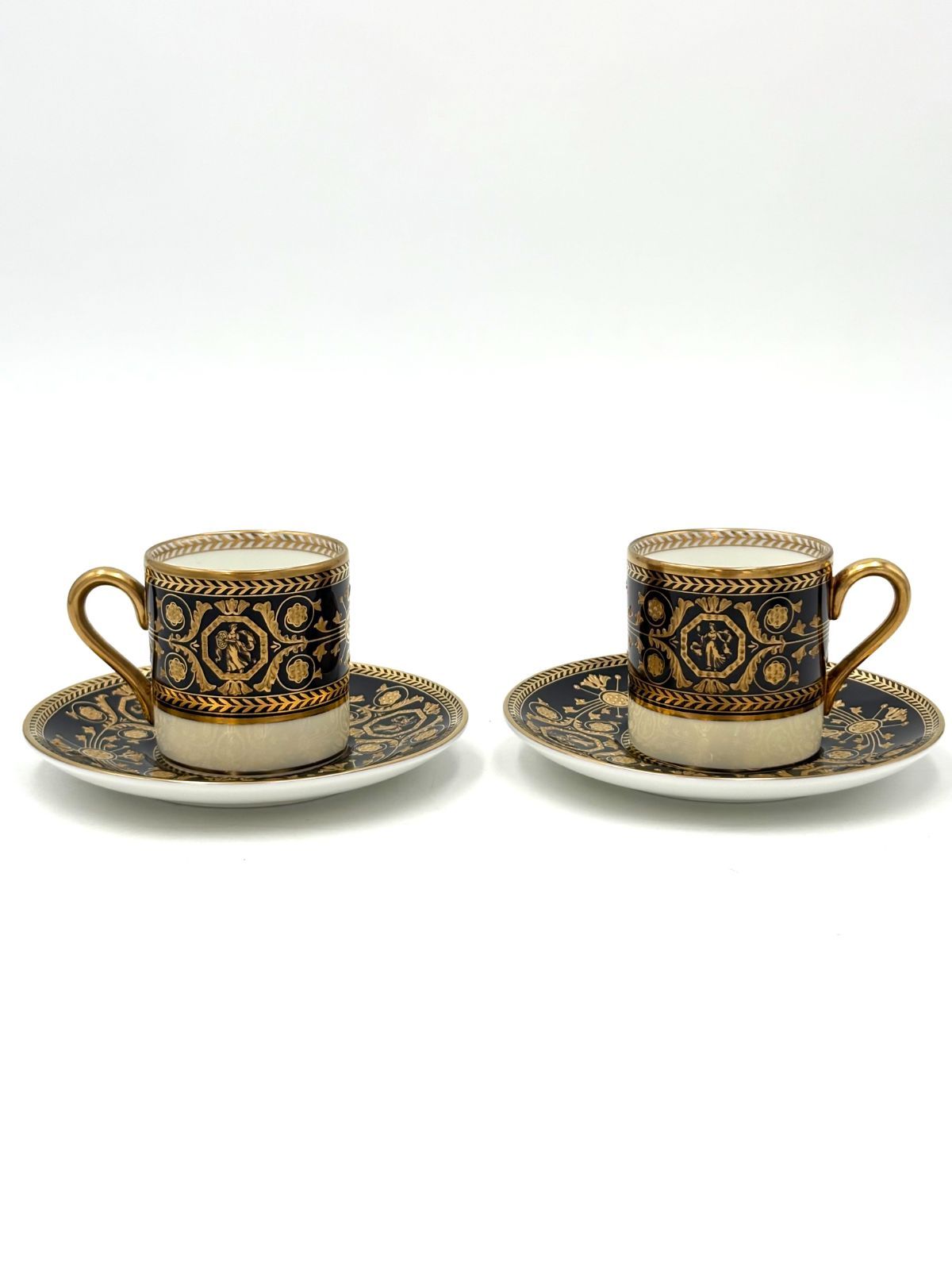 【希少】未使用保管品　ウェッジウッド　WEDGWOOD　アストバリー　ブラック　デミタス　カップ＆ソーサー　2客セット
