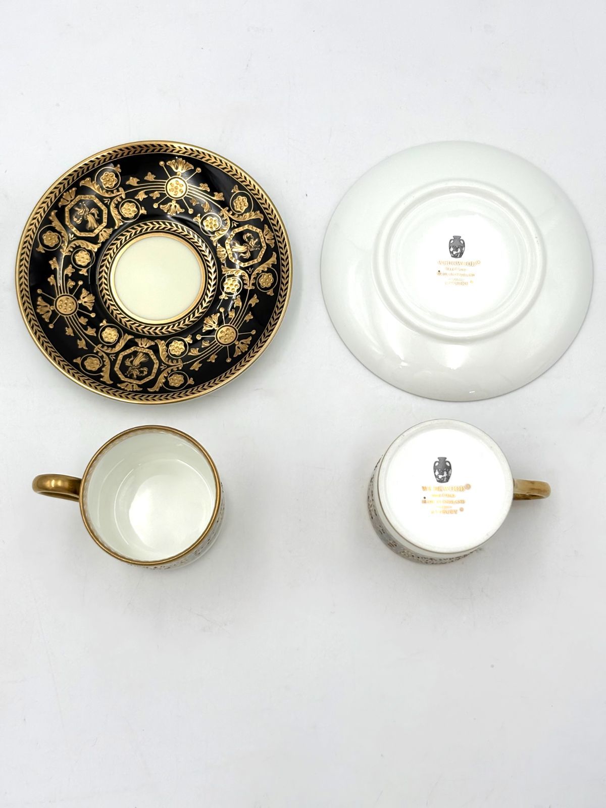 【希少】未使用保管品　ウェッジウッド　WEDGWOOD　アストバリー　ブラック　デミタス　カップ＆ソーサー　2客セット