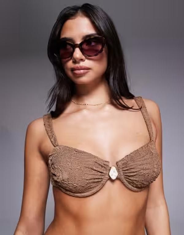 エイソス レディース 水着 トップのみ ケープデザイン ギャザー キャップ ケープ ASOS DESIGN Riley Resin Cape Cod underwire balconette biki エイソス レディース 水着 トップのみ ケープデザイン ギャザー キャップ ケープ ASOS DESIGN Riley Resin Cape Cod underwire balconette biki