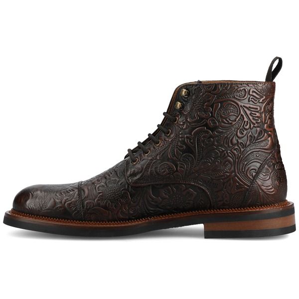 タフト メンズ シューズ ブーツ・レインブーツ TAFT Mens Rome Dress Boot Brown Floral ブラウン