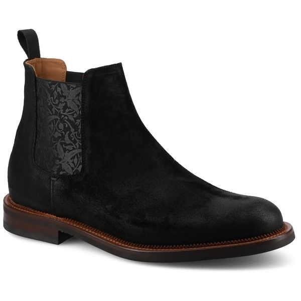タフト メンズ シューズ ブーツ・レインブーツ チェルシーブーツ チェルシー TAFT Mens Glen Chelsea Boot Black Suede ブラック