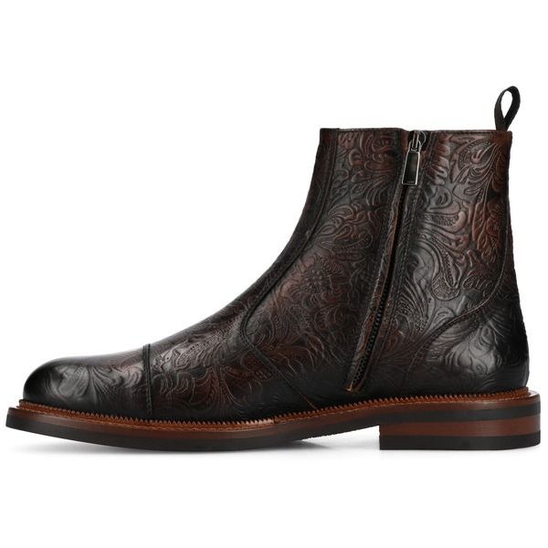 タフト メンズ シューズ ブーツ・レインブーツ TAFT Mens Lewisidezip Boot Brown Floral ブラウン タフト メンズ シューズ ブーツ・レインブーツ TAFT Mens Lewisidezip Boot Brown Floral ブラウン
