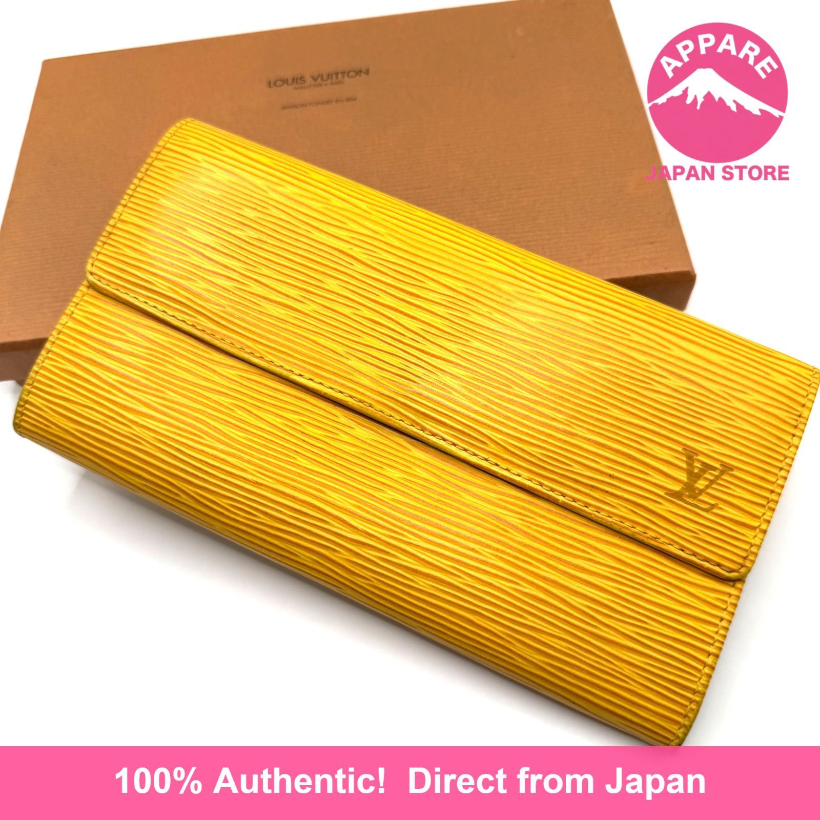 ルイヴィトン エピ ポルトフォイユ・サラ 長財布 イエロー - メルカリ