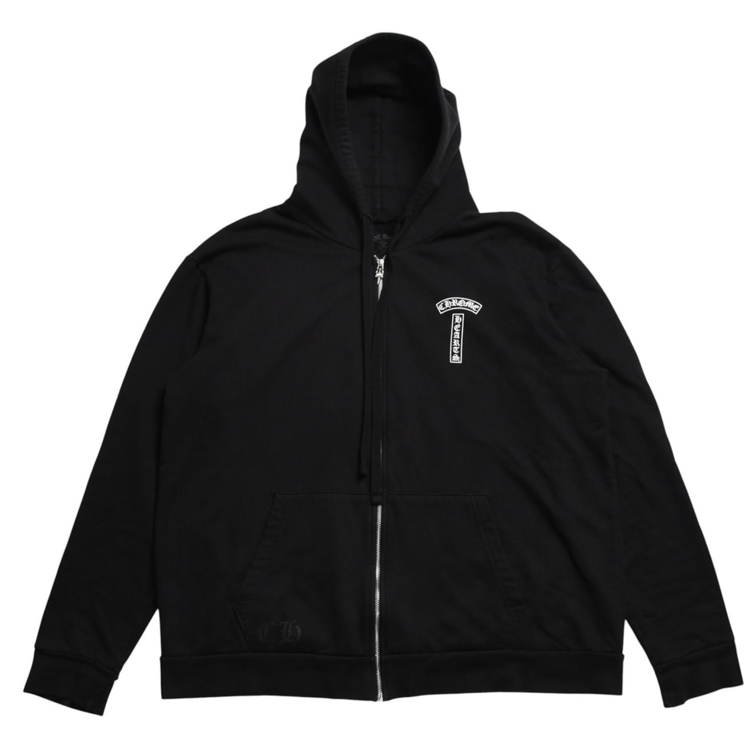 極美品 CHROME HEARTS クロムハーツ スクリプトロゴ パーカー ジップ 