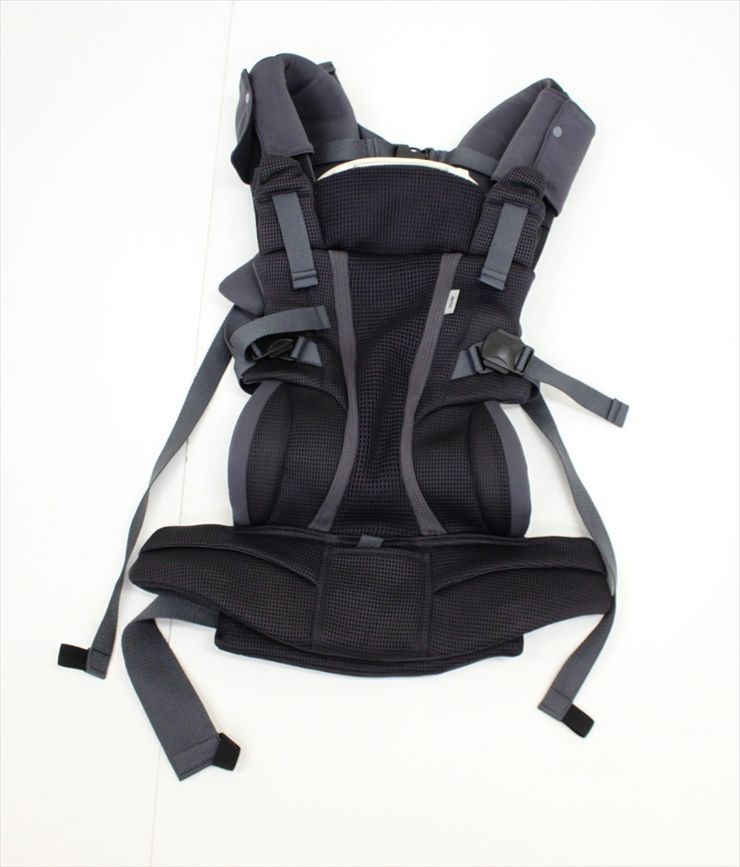 美品 ラクリス ダークグレーGR 2176451 アップリカ 抱っこおんぶ4WAY
