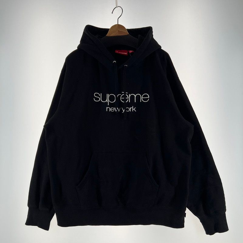 【中古品】 SUPREM シュプリーム PULLOVER PARKA プルオーバー パーカー CLASSIC 刺しゅうロゴ 【149-260619-ny-04-fuzh】