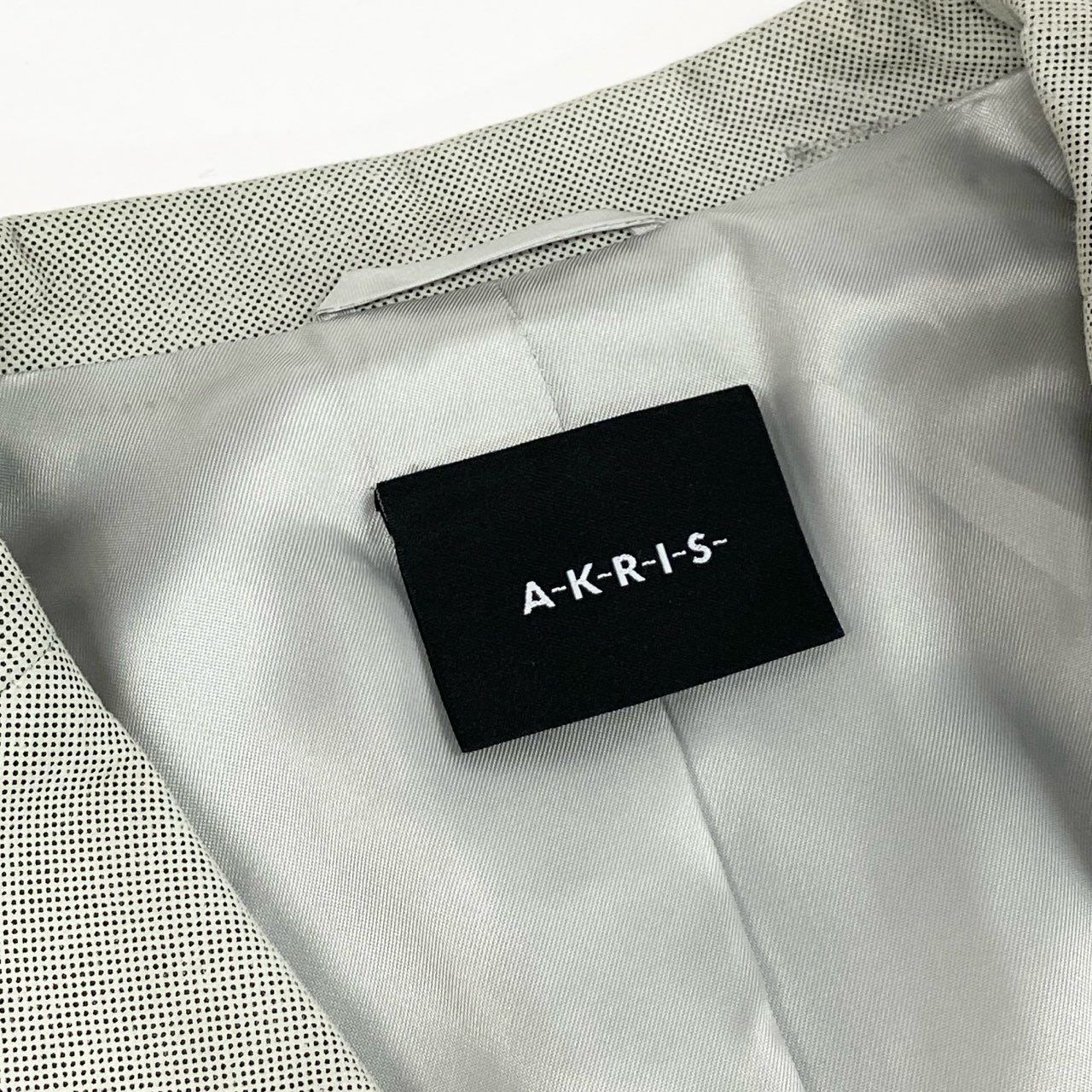 36a7 AKRIS アクリス テーラードジャケット レザージャケット アウター 