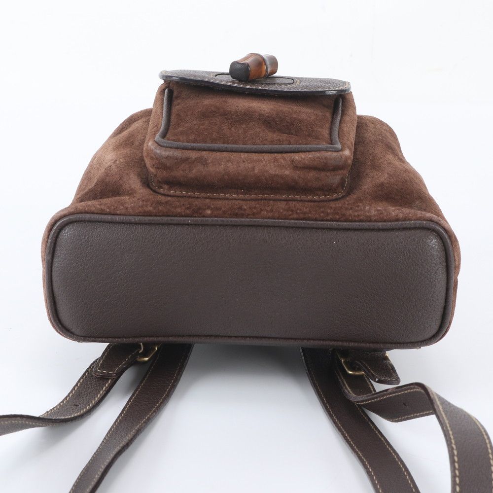 美品 グッチ バンブー 003 1998 0030 レザー リュックサック バック