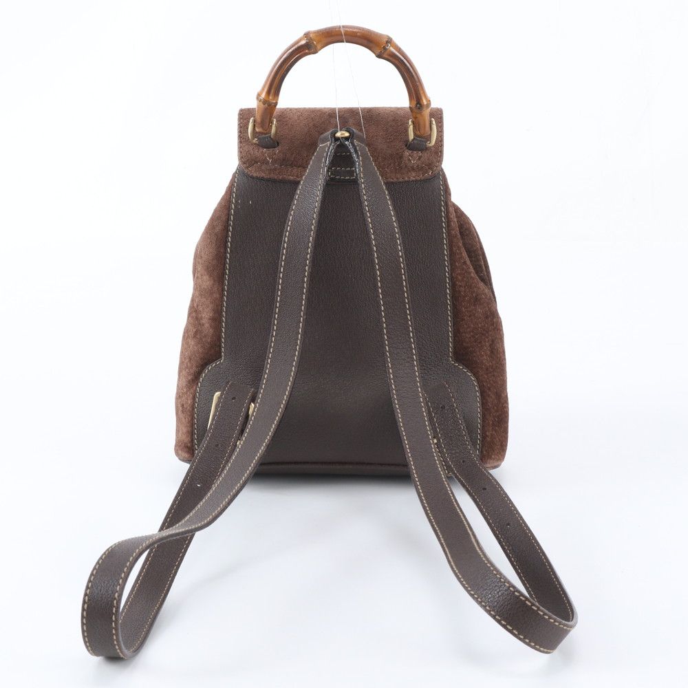 美品 グッチ バンブー 003 1998 0030 レザー リュックサック バック