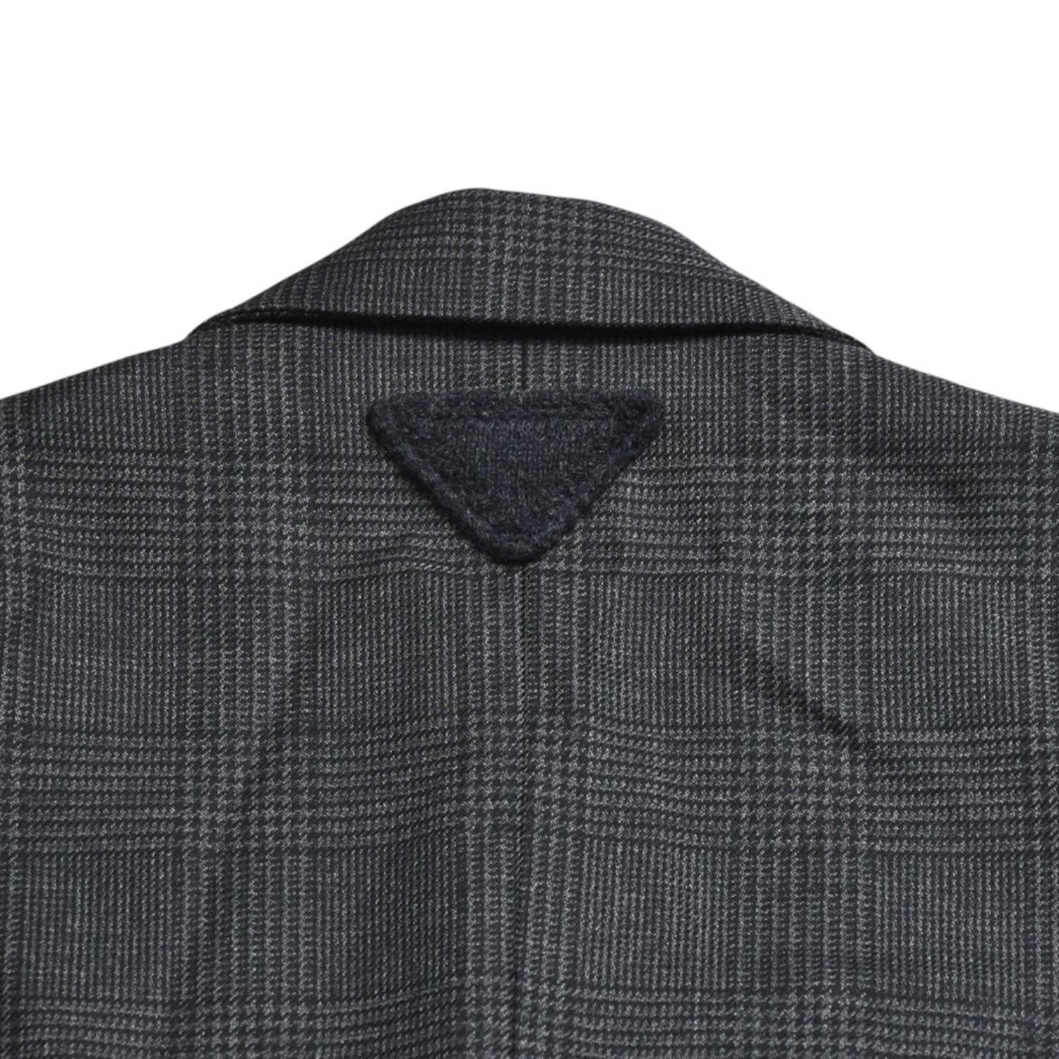 極美品 PRADA プラダ シングルブレスト ウールブレンド コート UC486M 