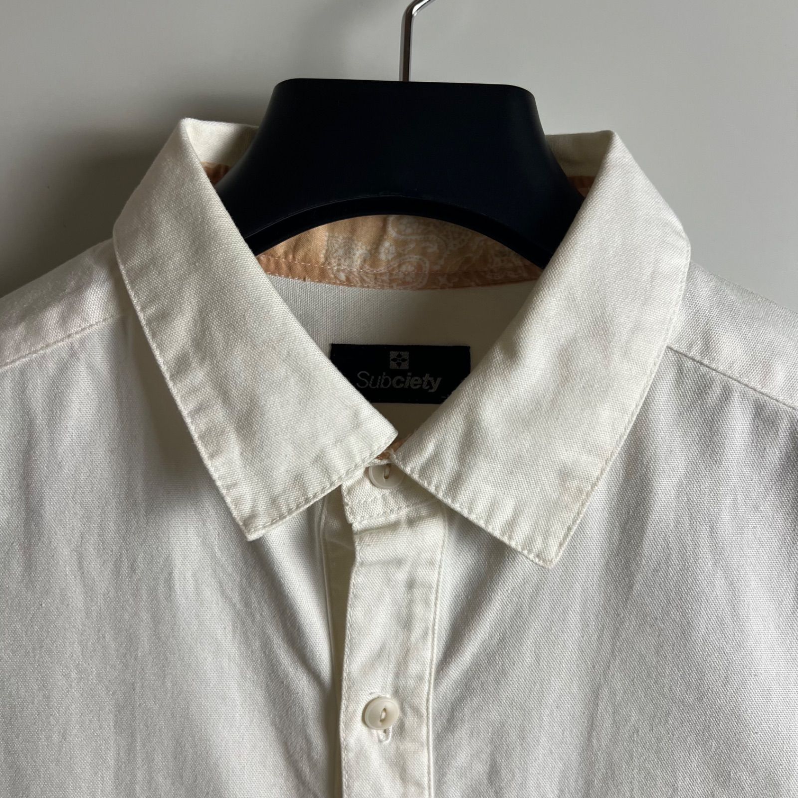 Subciety emblem oxford shirts XL サブサエティエンブレム ワッペン 