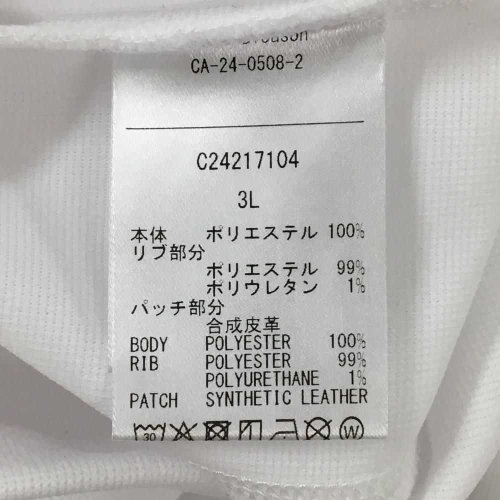 新品】キャロウェイ 半袖ハイネックシャツ 白 ロゴ黒 スウェット