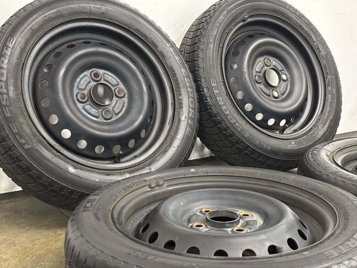 交換用に】スチールホイール 14in 4.5J +45 PCD100 アイスエスポルテ