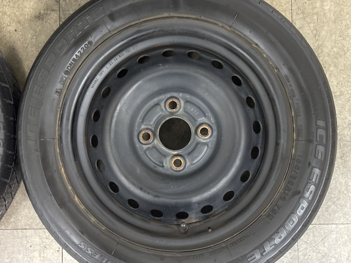 交換用に】スチールホイール 14in 4.5J +45 PCD100 アイスエスポルテ