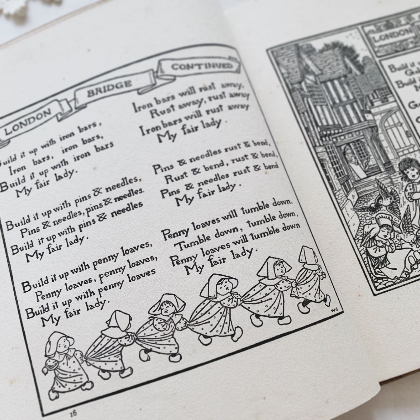 1894年出版 英国アンティーク歌絵本 Children's Singing Games