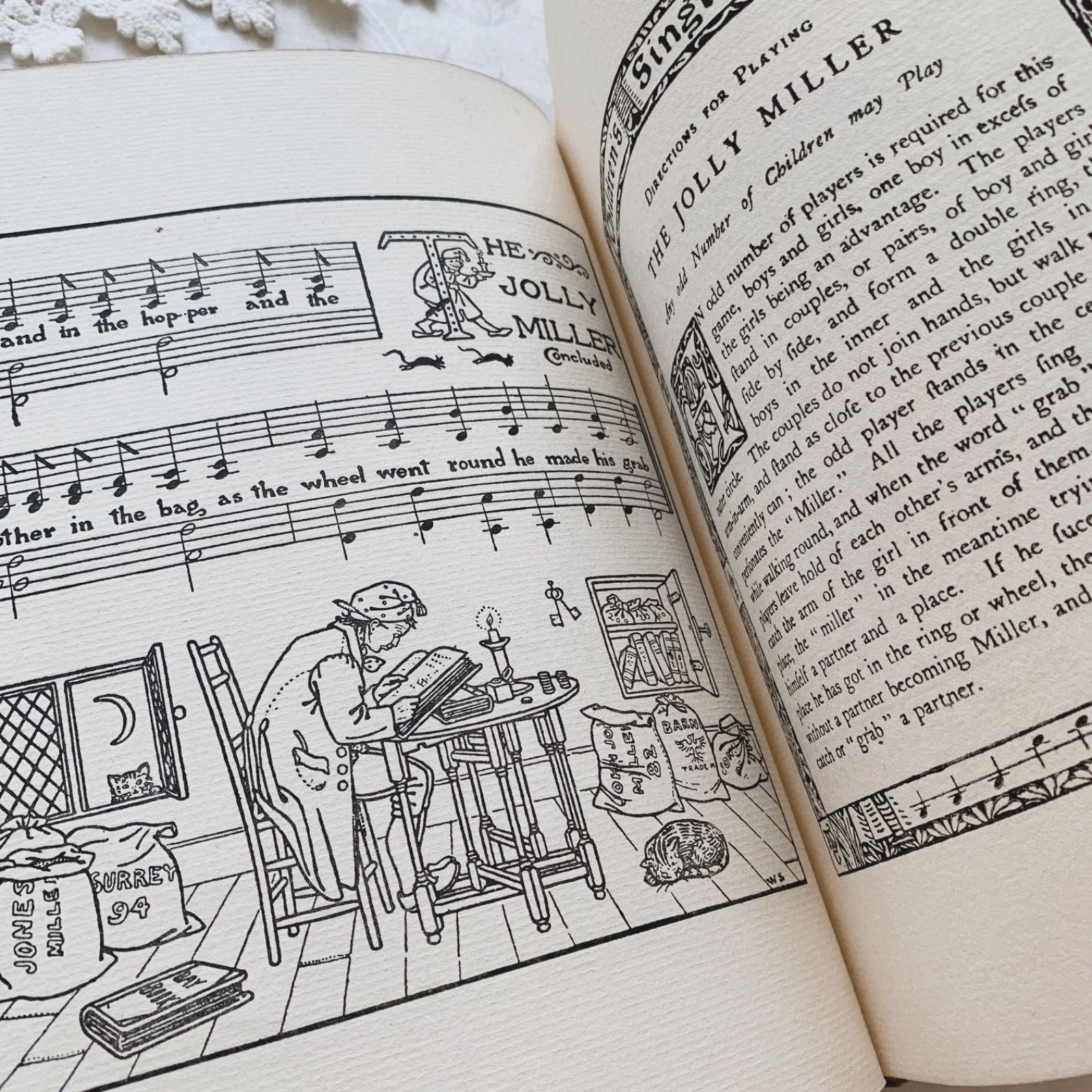 No.354 超希少 洋書 古書 アンティーク オランダ童謡 楽譜 絵本 1894年出版 英国アンティーク歌絵本 Children's Singing Games