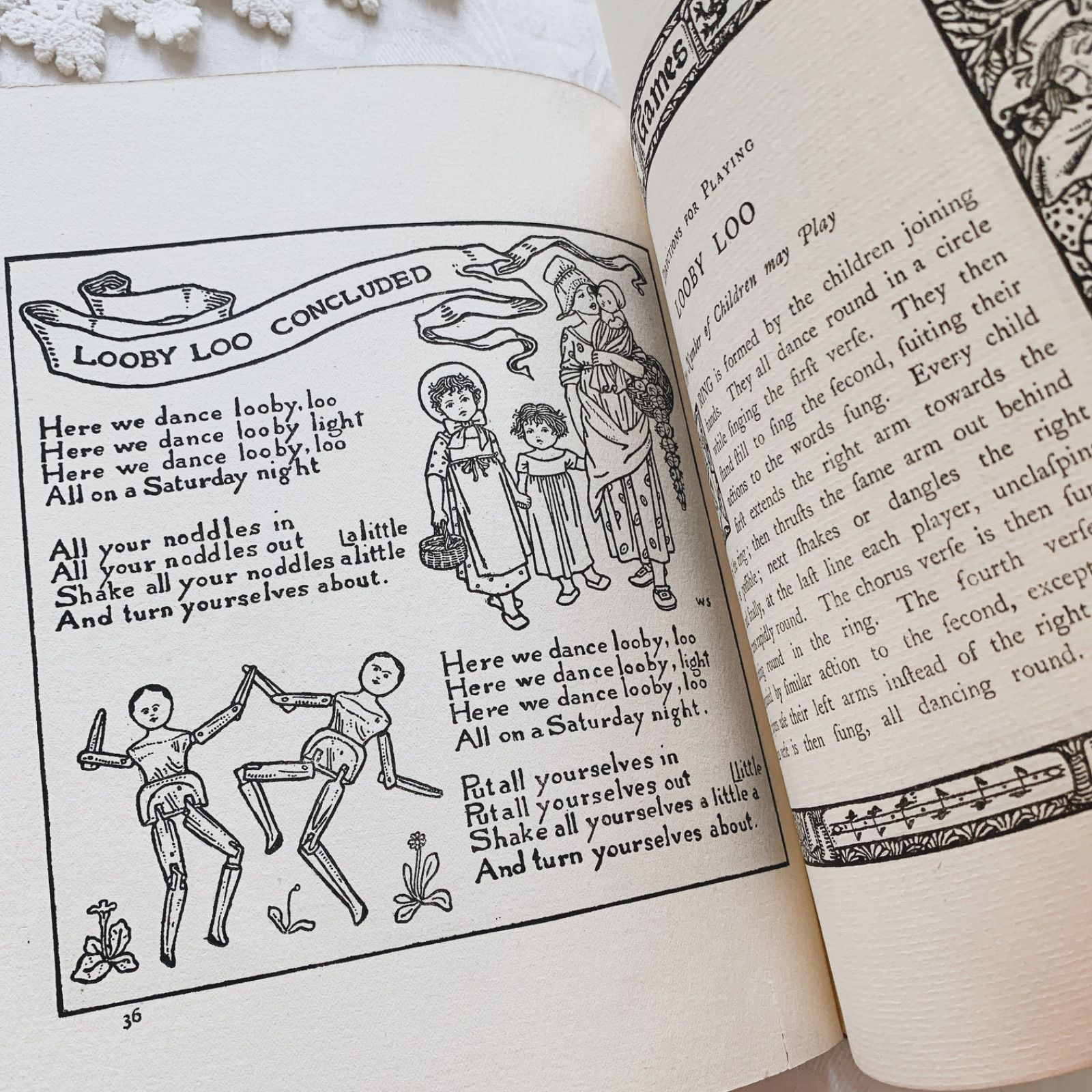 1894年出版 英国アンティーク歌絵本 Children's Singing Games