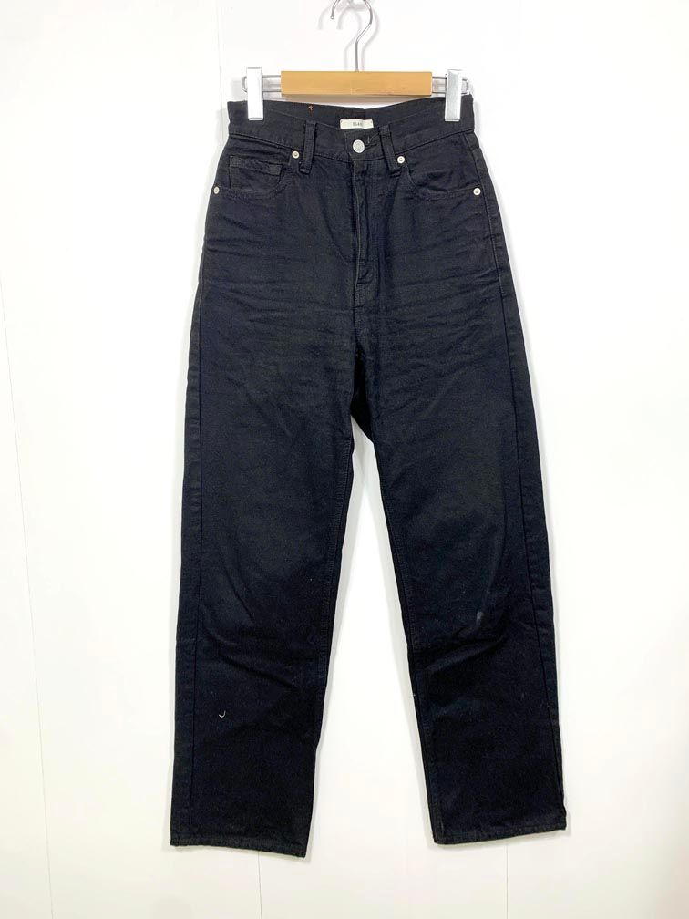 CLANE クラネ 18111-7321 定価26400円 スリムストレートデニム パンツ size1/黒 ■■◎レディース