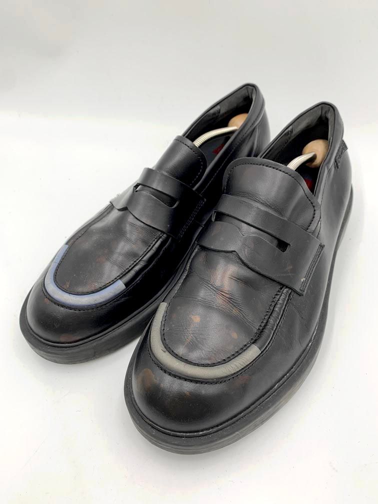 CAMPER カンペール K100982-001 TWINS Dean ローファー シューズ size43/黒 ■■◎メンズ