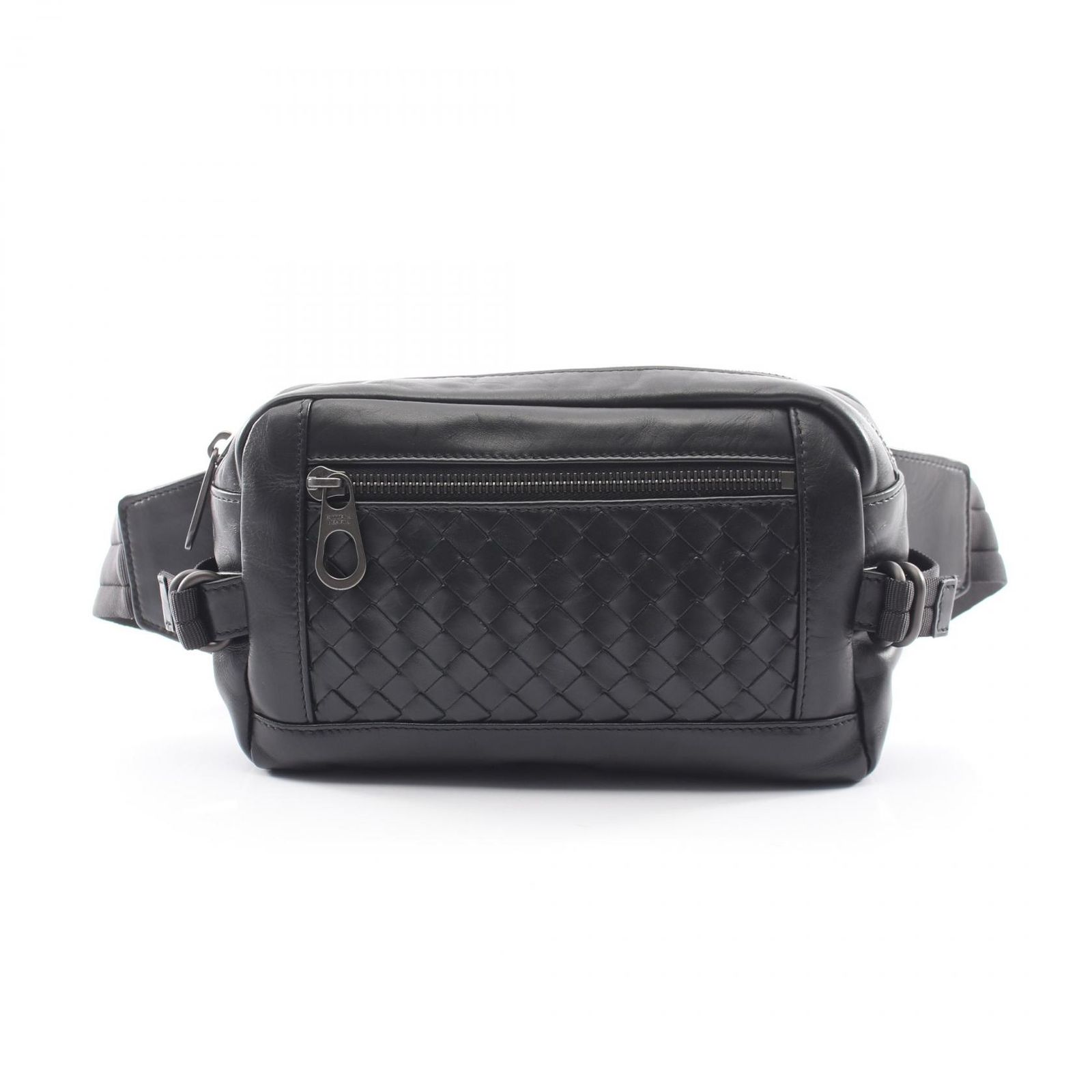 ボッテガヴェネタ BOTTEGA VENETA ウエストバッグ ボディバッグ イントレチャート ブラック その他 イントレチャート ボディバッグ ユニセックス Used A
