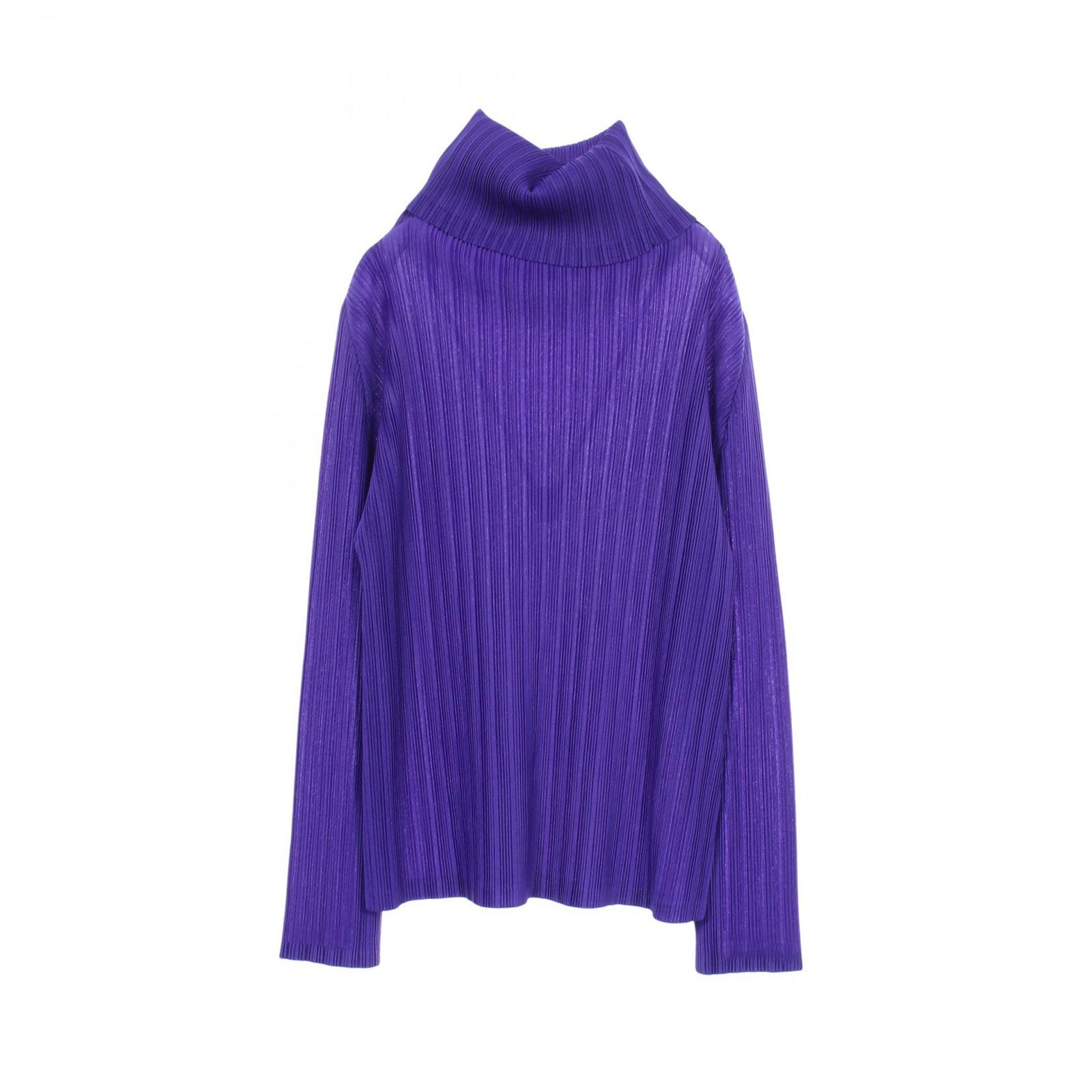 プリーツプリーズ PLEATS PLEASE カットソー プリーツ ハイネック 長袖 その他 ハイネックカットソー レディース Used A