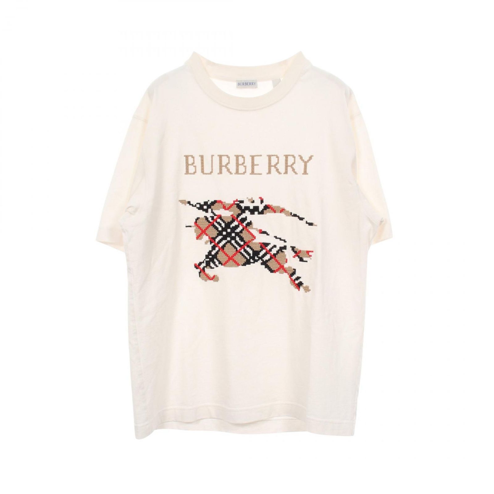 バーバリー BURBERRY 半袖Tシャツ クロスステッチナイト コットン Tシャツ メンズ Used B