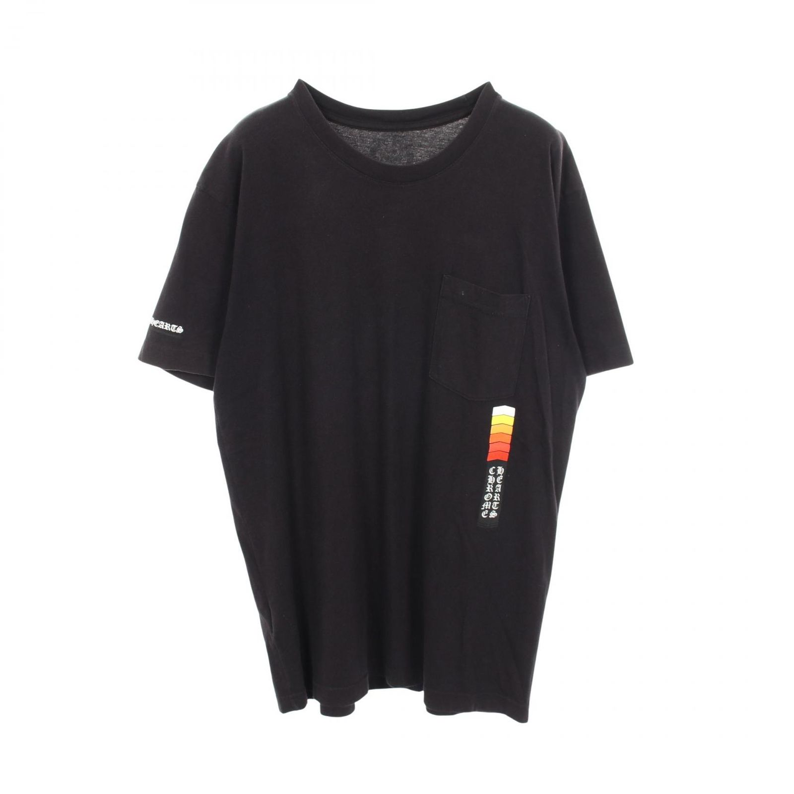 クロムハーツ CHROME HEARTS 半袖Tシャツ ネオンバー ポケット付き コットン Tシャツ メンズ Used B