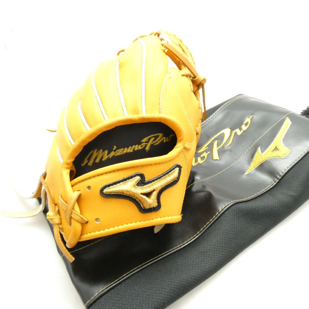 美品 MIZUNO ミズノ ミズノプロオーダー Prexy Elite R プレキシーエリート 耕作印 軟式野球グローブ 天然皮革レザー 右投げ 内野手 ソフトボール スポーツ用品 メンズ HU1926