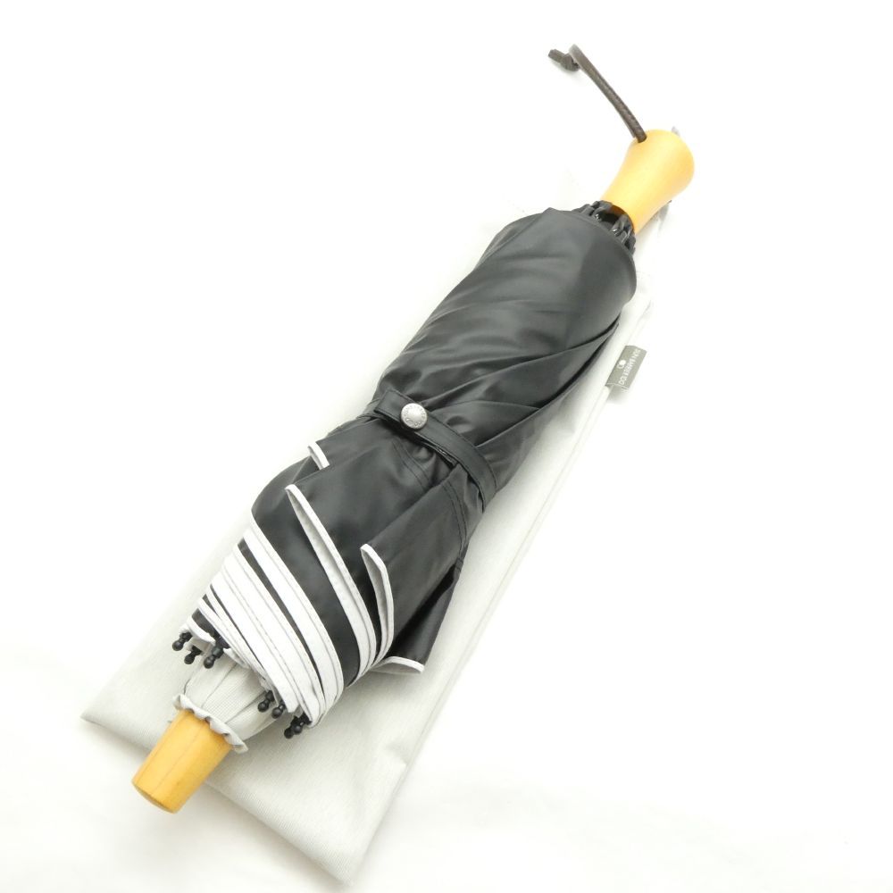 美品 SUN BARRIER100 サンバリア 折りたたみ 日傘 アイボリー ３段折 コンビ AN3557
