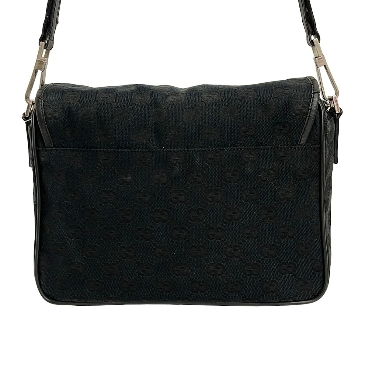 美品GUCCI グッチ ショルダーバッグ GUCCI(グッチ) ショルダーバッグ GG柄 0190375 黒 レザー - メルカリ