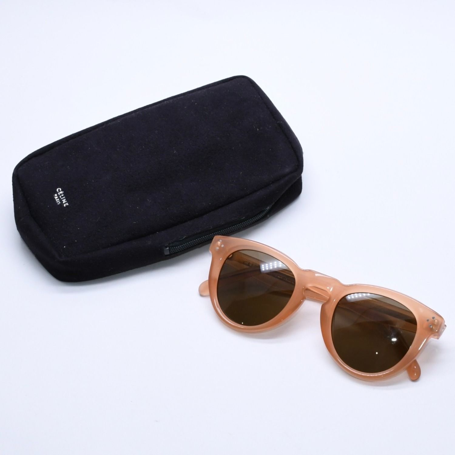 極美品 CELINE セリーヌ Sunglasses サングラス フィービー期 ピンク