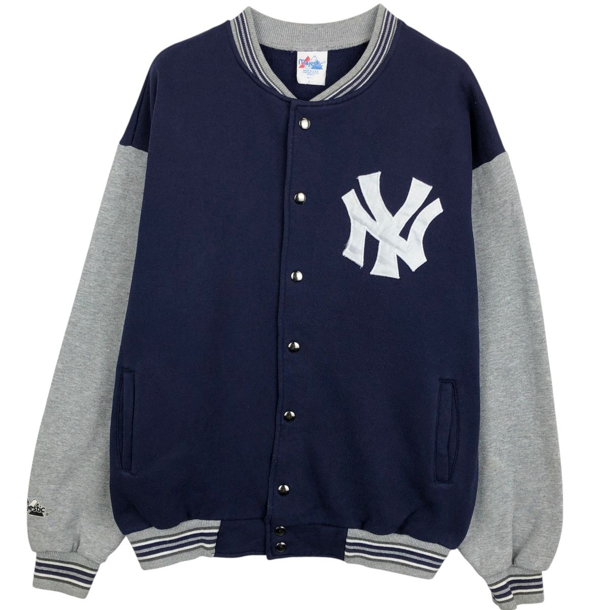 古着 90年代 Majestic MLB NEW YORK YANKEES ニューヨークヤンキース スタジャン アワードジャケット バーシティジャケット/eaa652371