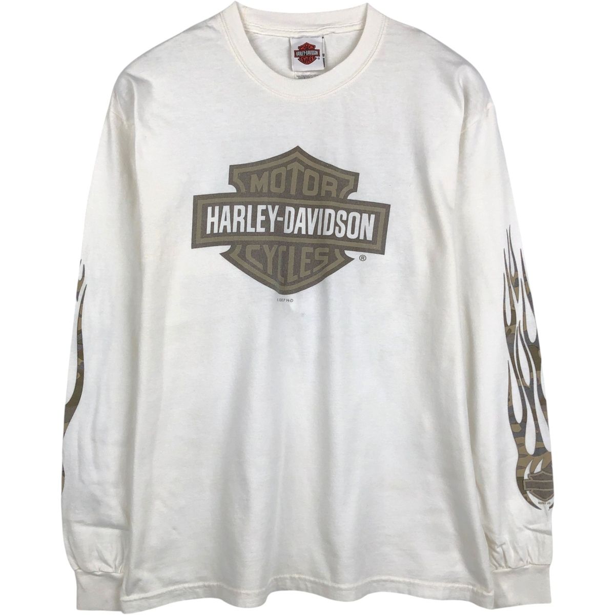 古着 ハーレーダビッドソン Harley-Davidson モーターサイクル ロングTシャツ ロンT USA製 メンズL相当/eaa651313