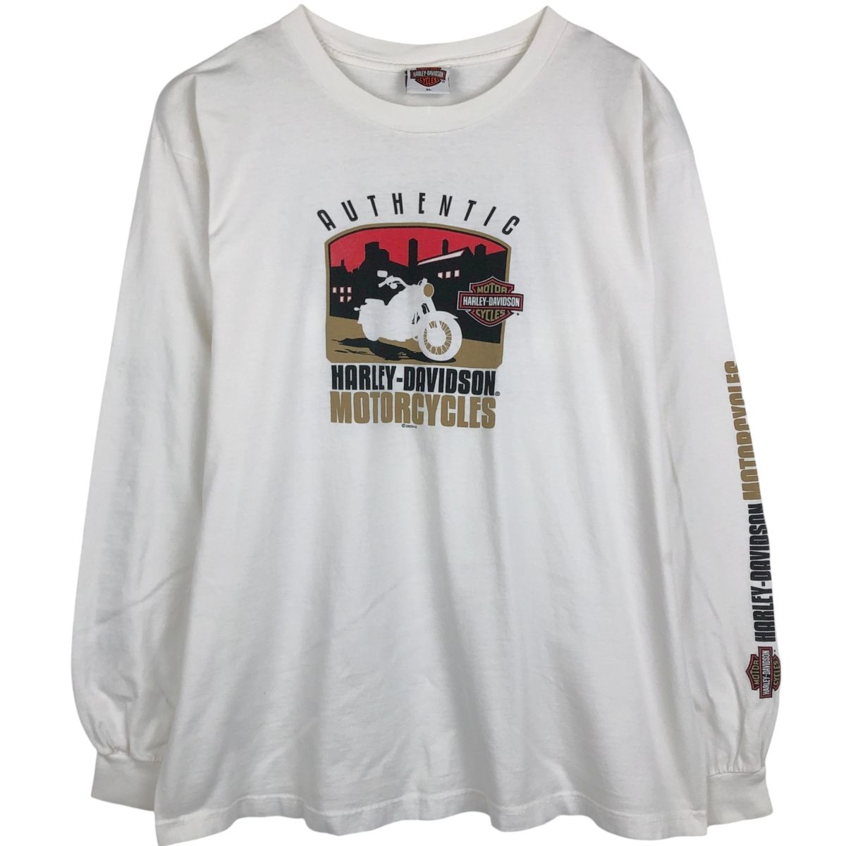 古着 00年代 ハーレーダビッドソン Harley-Davidson HOLOUBEK モーターサイクル ロングTシャツ ロンT メンズXL相当/eaa651312