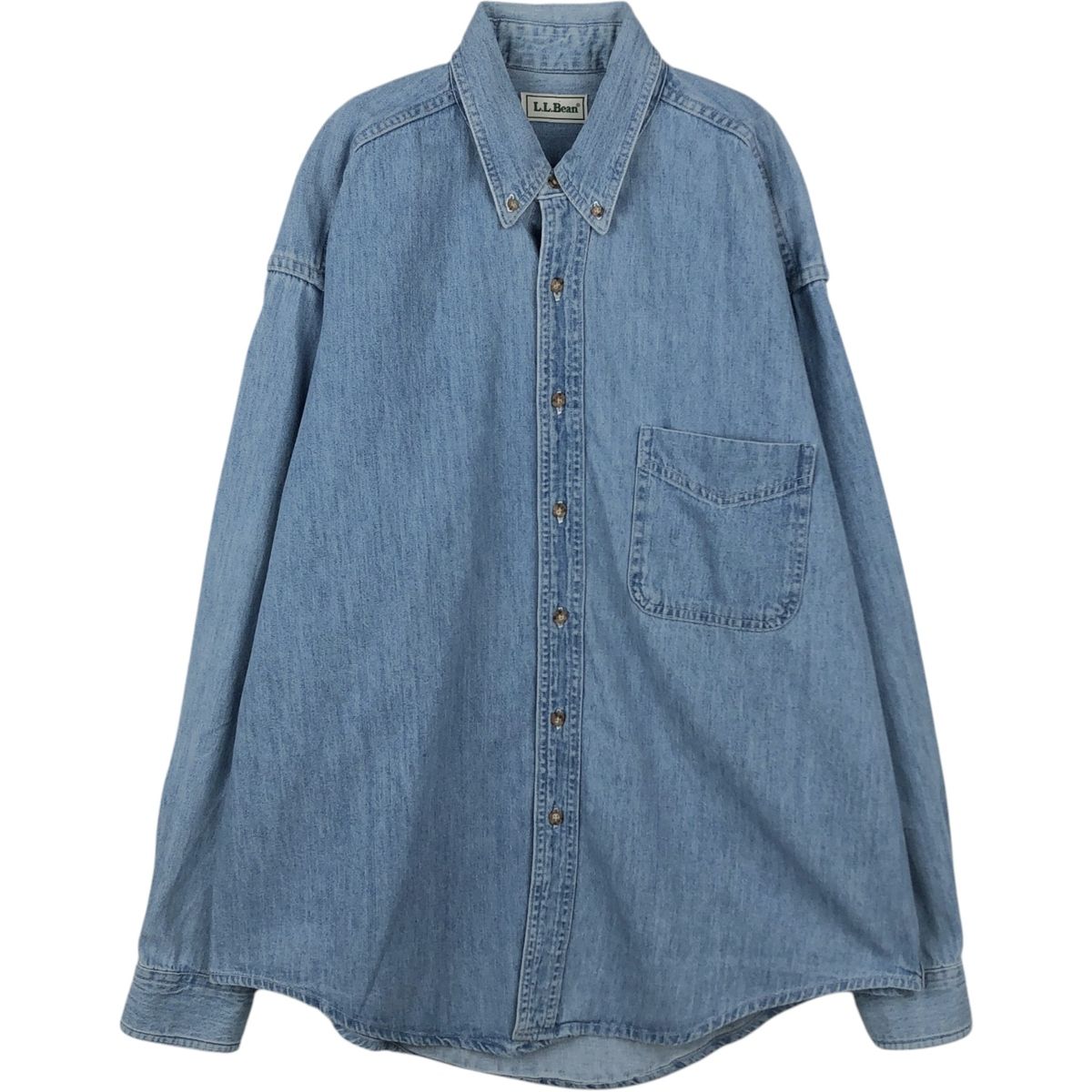 古着 ~90年代 エルエルビーン L.L.Bean 長袖 ボタンダウンデニムシャツ カナダ製 メンズL相当 ヴィンテージ/eaa652042