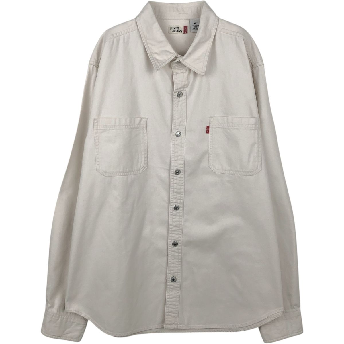 古着 90~00年代 リーバイス Levi's JEANS 長袖 ホワイトデニムシャツ メンズXL相当/eaa652043