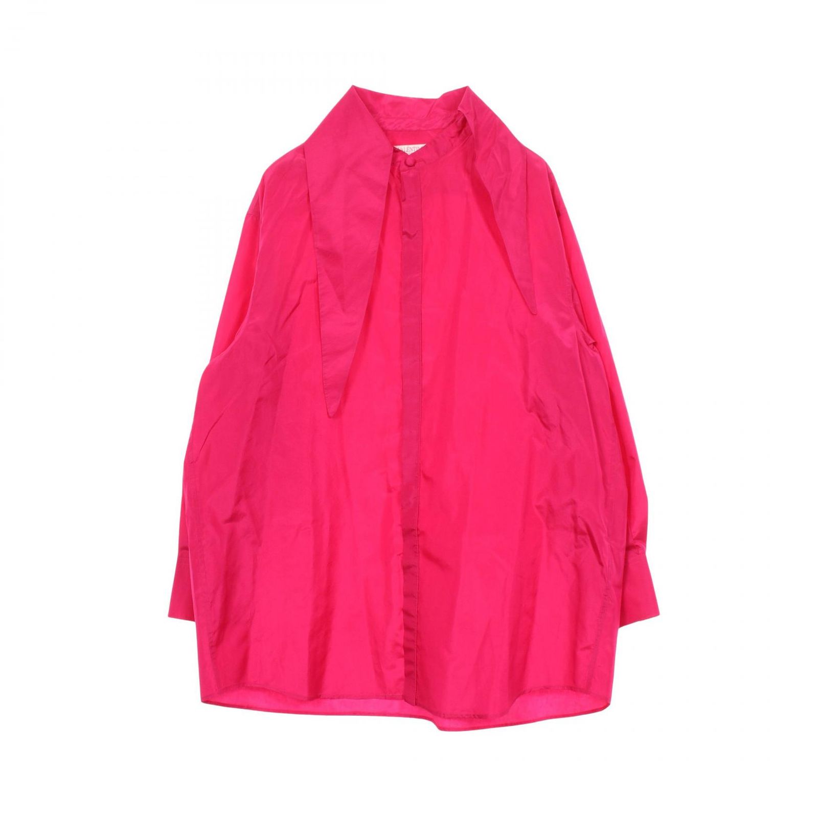 ヴァレンチノ Valentino 長袖 ピンク シルク シャツ メンズ Used A