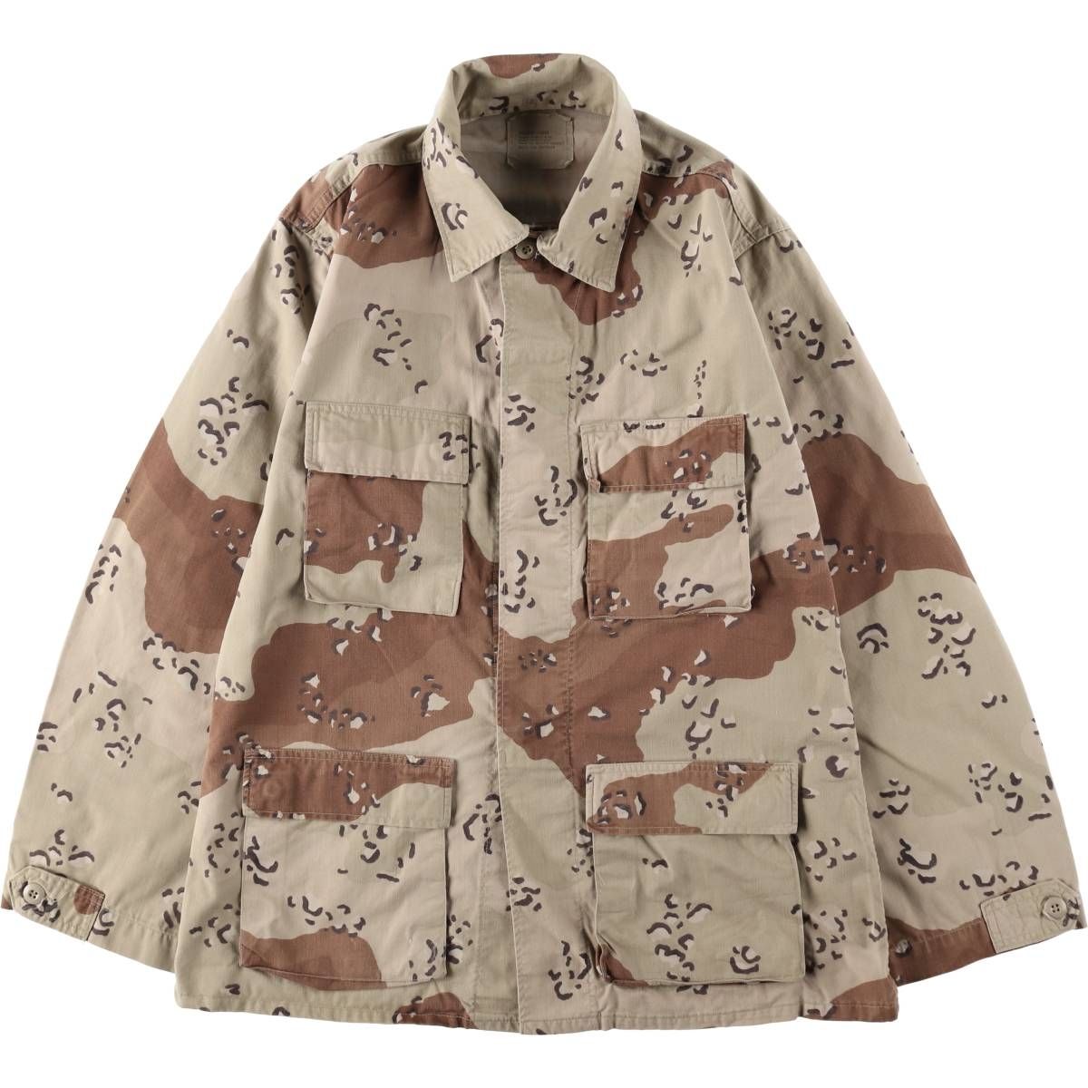 古着 90年代 米軍実品 迷彩柄 6C デザートチョコチップカモ ミリタリー コンバットジャケット USA製 MEDIUM-LONG メンズM相当/eaa651689