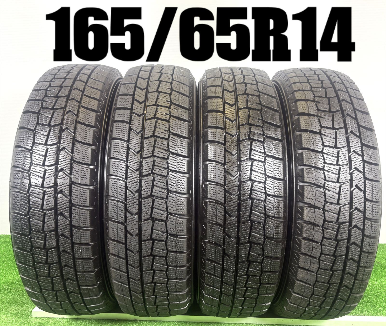 送料無料★165/65R14 ダンロップ WM02 2023年製 4本 冬 タイヤ スタッドレス 中古 TB1325